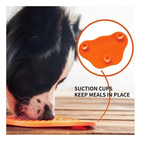 Pet Dream House Lick Paw Pad & Slow Feeder for Dogs - Orange, NWT - Picture 7 of 9
